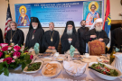 Banquet and entertainment on the occasion of the canonization of Saint Sebastian of Jackson and San Francisco and Saint Mardarije of Libertyville. Saint Steven's Serbian Orthodox Cathedral, Alhambra, California with His Holiness Patriarch Irinej. #SaintStevensSerbianOrthodoxCathedral,#WAD,#WesternAmericanDiocese,#SerbianOrthodoxChurch,#PatriarchIrinej,HierarchalDivineLiturgy
